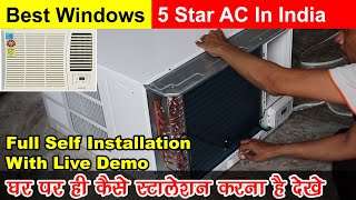 How To Install 15 ton window AC voltas window ac installation best ac 15 ton 5 star in India [upl. by Accire]