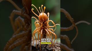 The ZOMBIEANTS Fungus 🧟 ants fungi insects nature halloween zombieshorts science [upl. by Ogait537]