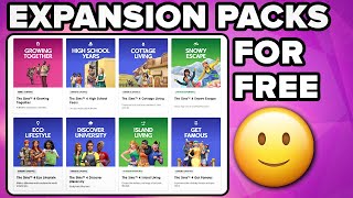 How To Get Sims 4 All PACKS For FREE EA Steam [upl. by Ahsiuqram636]