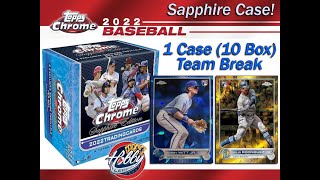 2022 Topps Chrome SAPPHIRE 1 Case 10 Box TEAM Break 19 eBay 101524 [upl. by Ramhaj]