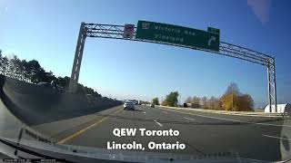 Drive from QueenstonLewiston Bridge to Highway 6 North via QEW Oct 2723 [upl. by Freyah]