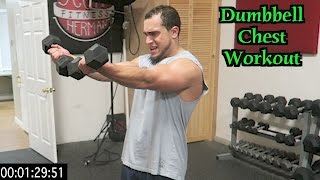 Intense 5 Minute Dumbbell Chest Workout [upl. by Romilly]