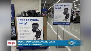 Recycle old strollers and car seats at Meijers Baby Gear Recycling event  Sponsored [upl. by Leid]