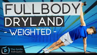 16 Minute Full Body Workout For Swimmers  Dryland With Weights [upl. by Meraree]