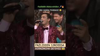 FAZLIDDINDAN XORAZMCHA QOSHIQ😨😳 youtube obunaboling video music top reels rek [upl. by Shoshanna]