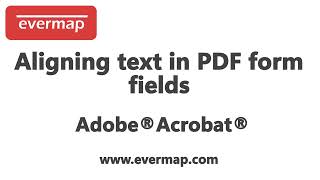 Aligning text in PDF form fields in Adobe Acrobat [upl. by Marentic]