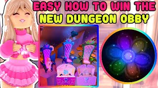 EASY How To Win The New Dungeon Obby And How To Skip The Throne Tower Quest Royale High Update [upl. by Jacoby]