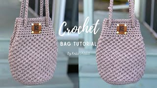 Crochet Shoulder Bag Tutorial Macrame Crochet Bag Beginner Crochet Bags [upl. by Apicella605]