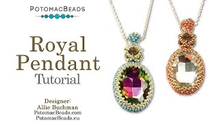 Royal Pendant DIY Jewelry Making Tutorial by PotomacBeads [upl. by Gelasius]