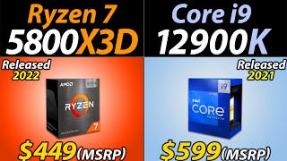 Ryzen 7 5800X3D vs i912900K  How Much Performance Difference [upl. by Buote]