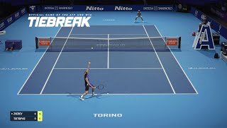 TIEBREAK  Alexander Zverev Vs Stefanos Tstisipas I Nitto ATP Finals I Expert Difficulty PS5 [upl. by Lotty]