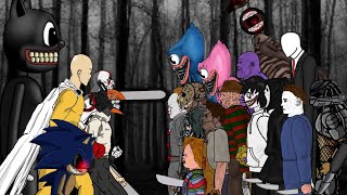 TEAM SAITAMA VS TEAM JASON VOORHEES BATTLE CARTOON [upl. by Ahseiyk570]