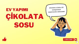 Ev Yapımı ÇİKOLATA SOSU 🍫 çikolatasosu tatlıtarifleri [upl. by Janus]