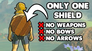 Breath of the Wild with One Shield and NOTHING ELSE [upl. by Eilah]