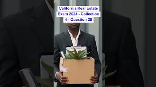 California Real Estate Exam 2024  Collection 4  Question 28 [upl. by Lerak]