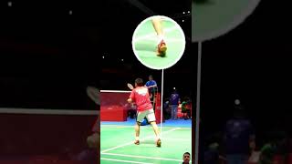 Returning serve badminton badmintontechnique sports badmintonfootwork youtubeshorts ytshorts [upl. by Anilrac]