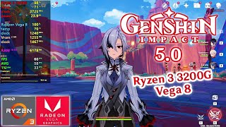 Genshin Impack  Ryzen 3 3200G  Vega 8  RAM 16 GB [upl. by Ahtebat979]