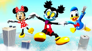 Mickeyexe vs Minnie Mouse and Donald Duck Funny Ragdolls amp Fails in GTA 5 [upl. by Grossman]