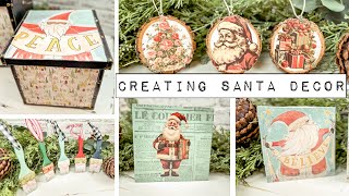 Thrift to Treasure  Creating Santa Decor  Holiday Decor  DIY’s amp Upcycles [upl. by Zaragoza338]