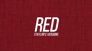 Red Taylors Version  Taylor Swift Lyric Video [upl. by Euqinorev1]