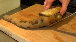 How To Prepare A Geoduck Clam For Cooking  Chef Andrew Lanier  Small Screen [upl. by Ydok43]