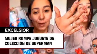 Mujer rompe juguete de colección de Superman a su novio y lo critica por comprar cosas de niños [upl. by Ecneret888]