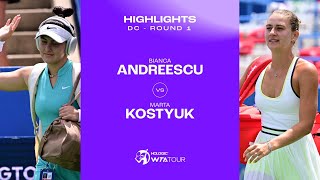 Bianca Andreescu vs Marta Kostyuk  2023 Washington DC Round 1  WTA Match Highlights [upl. by Wieche101]