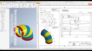 Autodesk Inventor 2021 Tutorial E23  Elbow Pipe 90 amp Export DXF with Inventor Nesting 2021  Music [upl. by Jayne]