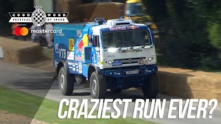 KAMAZ Dakar trucks insane FOS run [upl. by Woodring]