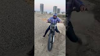 My First Jump on my Scrambler Motorcycle dirtbike [upl. by Gnem]