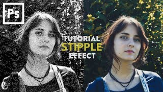 Create a Stipple Effect  Tutorial Photoshop [upl. by Aralk]