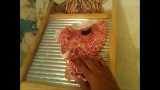 How To Wash Clothes On A Washboard [upl. by Wendalyn624]