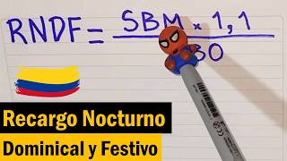 Cómo calcular el RECARGO NOCTURNO DOMINICAL o FESTIVO en Colombia [upl. by Spector]