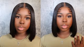 Super Affordable Summer Bob WigBeginner Friendly Closure Wig Install ft UNice hair [upl. by Nuyh]