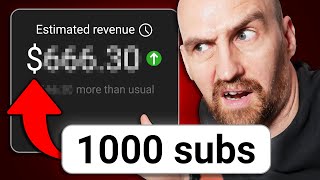 How Much YouTube ACTUALLY Pays You for 1000 Subscribers [upl. by Ahrat]