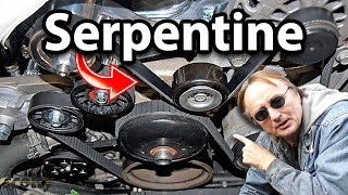 How to Replace a Serpentine Belt in Your Car Fan Belt [upl. by Dupuis]