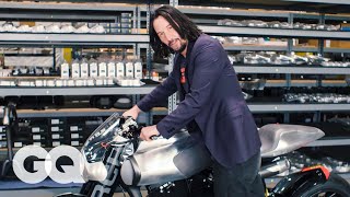 Keanu Reeves Shows Off His Most Prized Motorcycles  Collected  GQ [upl. by Ron]