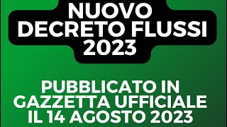 🔥CI SIAMO NUOVO DECRETO FLUSSI INTEGRATIVO PUBBLICATO‼️40000 QUOTE [upl. by Etram255]