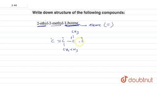 2ethyl3methyl1butene [upl. by Admana]