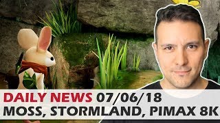 DAILY NEWS 4 Moss für PCVR Stormland Gameplay Echo Combat Beta Pimax 8k M1 Tester Vorgestellt [upl. by Aerb]