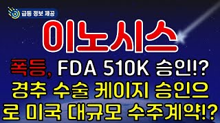 이노시스 미국 FDA 510K 승인 글로벌 대규모 공급계약 현실화되나 [upl. by Nyrual]