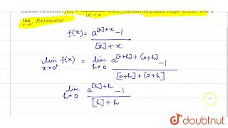 Consider the function fxaxx1xx where  denotes the greatest integer [upl. by Reh]