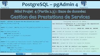 Mini Projet 4 Partie 2  Commandes de base SQL Les fonctions dagrégation  CTE  PostgreSQL 35 [upl. by Ngo493]