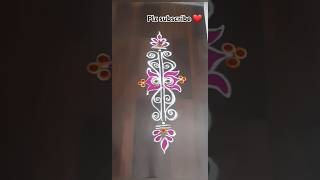 Side borders  rangoli borders  borders designs for rangoli  simple and easy muggulu  rangoli [upl. by Mundford]