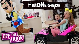 Pranking Hello Neighbor in Real Life Off the Hook Toy Scavenger Hunt [upl. by Cohberg841]