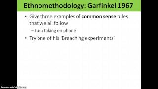 Unit 4 Phenomenology and ethnomethodology [upl. by Ramahs]