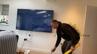 Samsung 75 inch using by Bontec TV Wall bracket [upl. by Leschen]