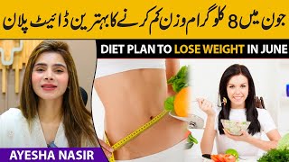 June Diet Plan for Weight Loss Dr Ayesha Nasirs Expert Guide to Achieving Your Goals [upl. by Holihs]