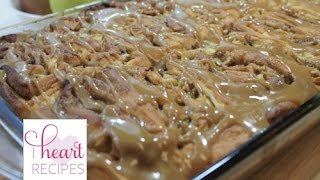 Caramel Apple Cinnamon Rolls  I Heart Recipes [upl. by Asp1]