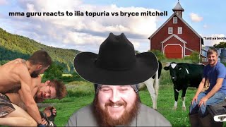 mma guru reacts to ilia topuria vs bryce mitchell [upl. by Otrebtuc172]